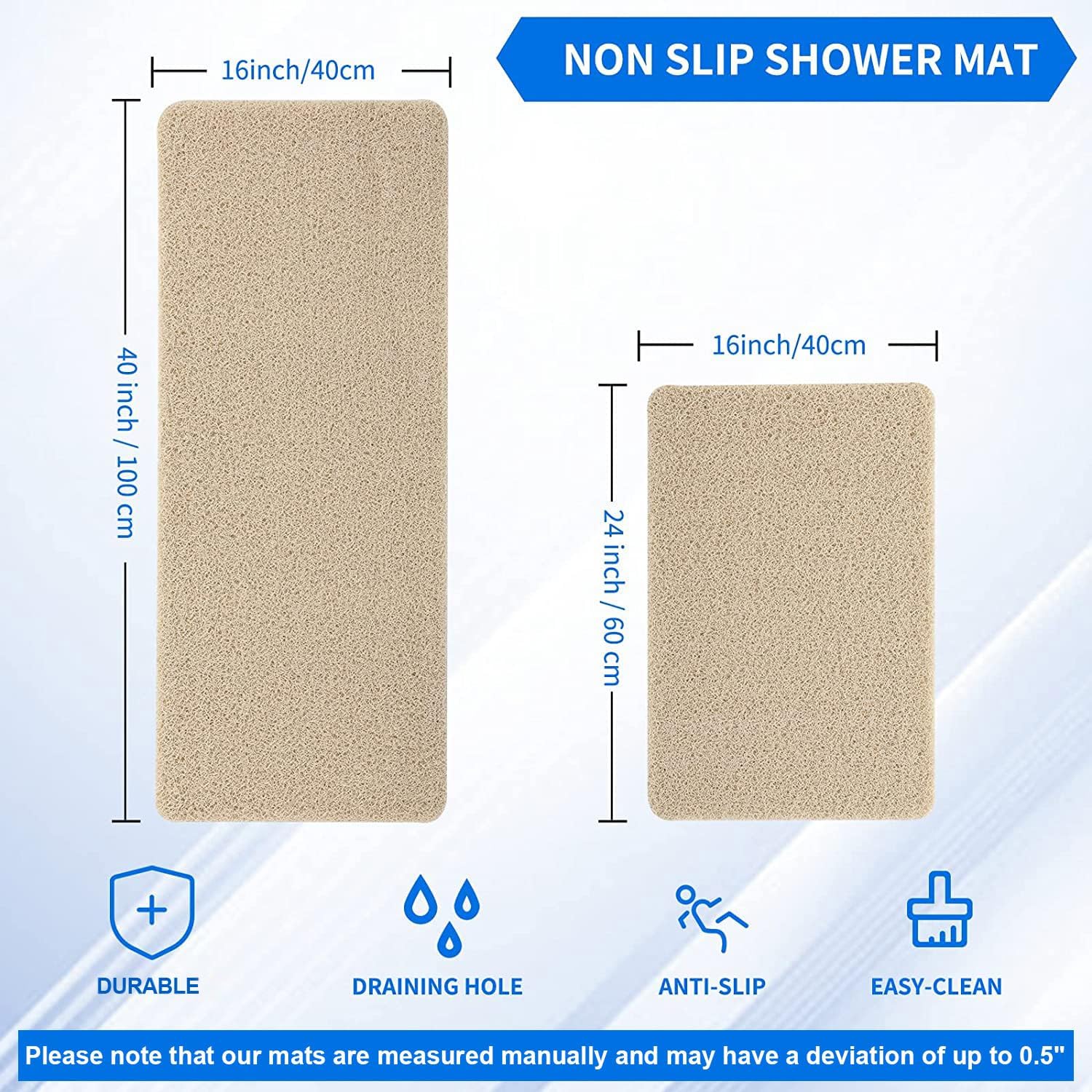 Thumbnail 1 de Hargiis 24x16 Inch Non-Slip Bath Mat