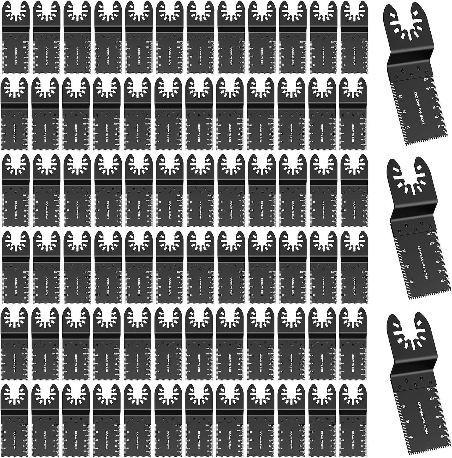 Meff-Mluk 100Pcs Oscillating Tool Blades — Professional Universal Wood, Plastic and Soft Metal Cutting Blades