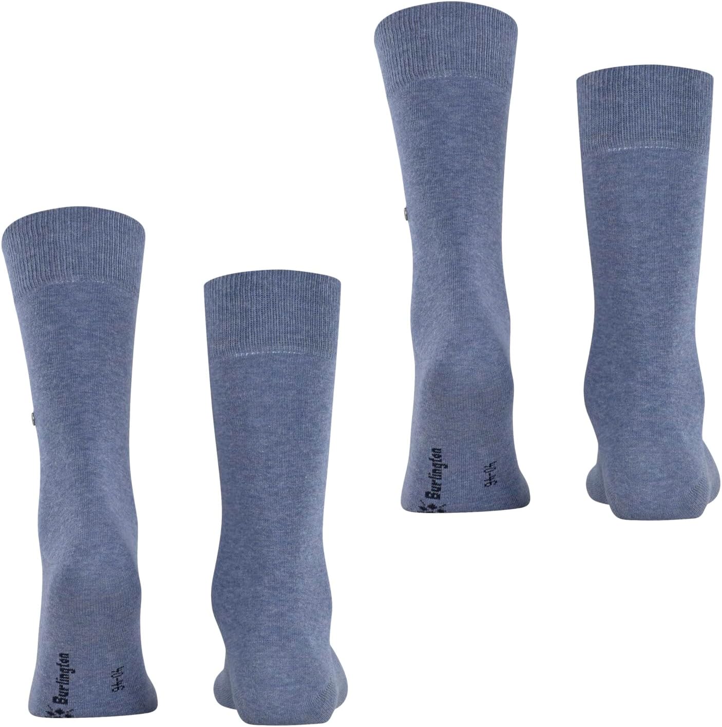 Thumbnail 1 de Burlington Everyday Multipack M – 2 paires de chaussettes coton unies, Bleu Light Denim 6660, taille 40-46