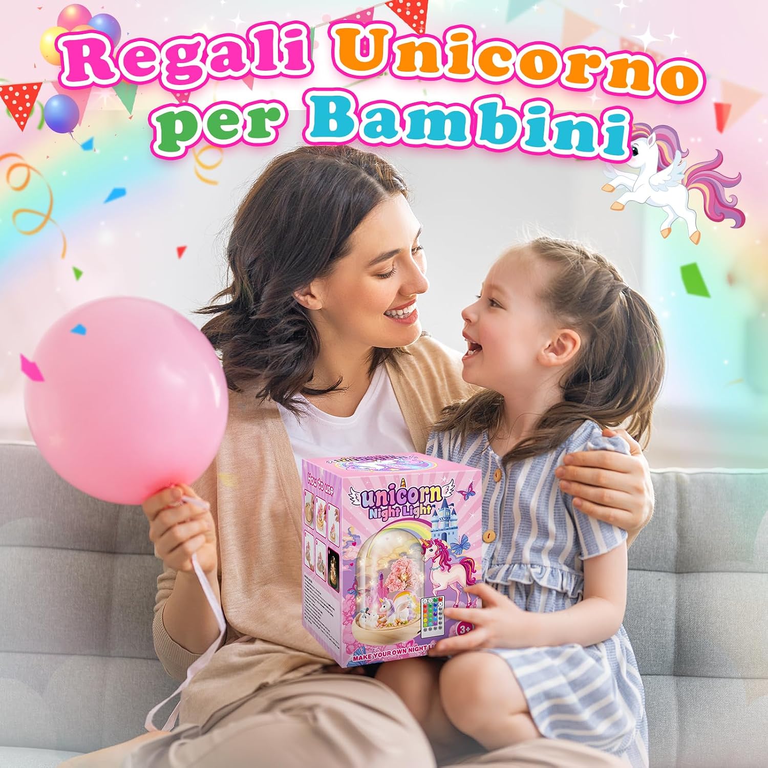 Thumbnail 6 de Dislocati Unicorno: Set Decorativo Fai da Te con 16 Colori e 4 Modalità di Luce