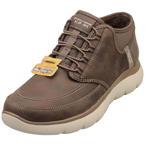 Detalle de Skechers Summits Siegul, zapatillas Slip-In sin cordones, chocolate, talla 42 EU