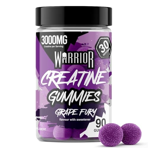 Detalle de Warrior Creatine Monohydrate Gummies 90 Gummies – Daily On-The-Go Creatine Support