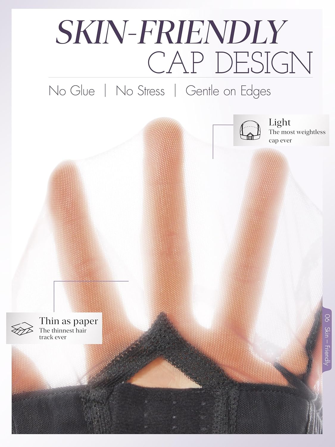 Thumbnail 5 de LUVME HAIR 100% Human Hair Loose Wave Glueless Wig with HD Lace, Pre-Cut Lace & Bleached Knots (12 in)