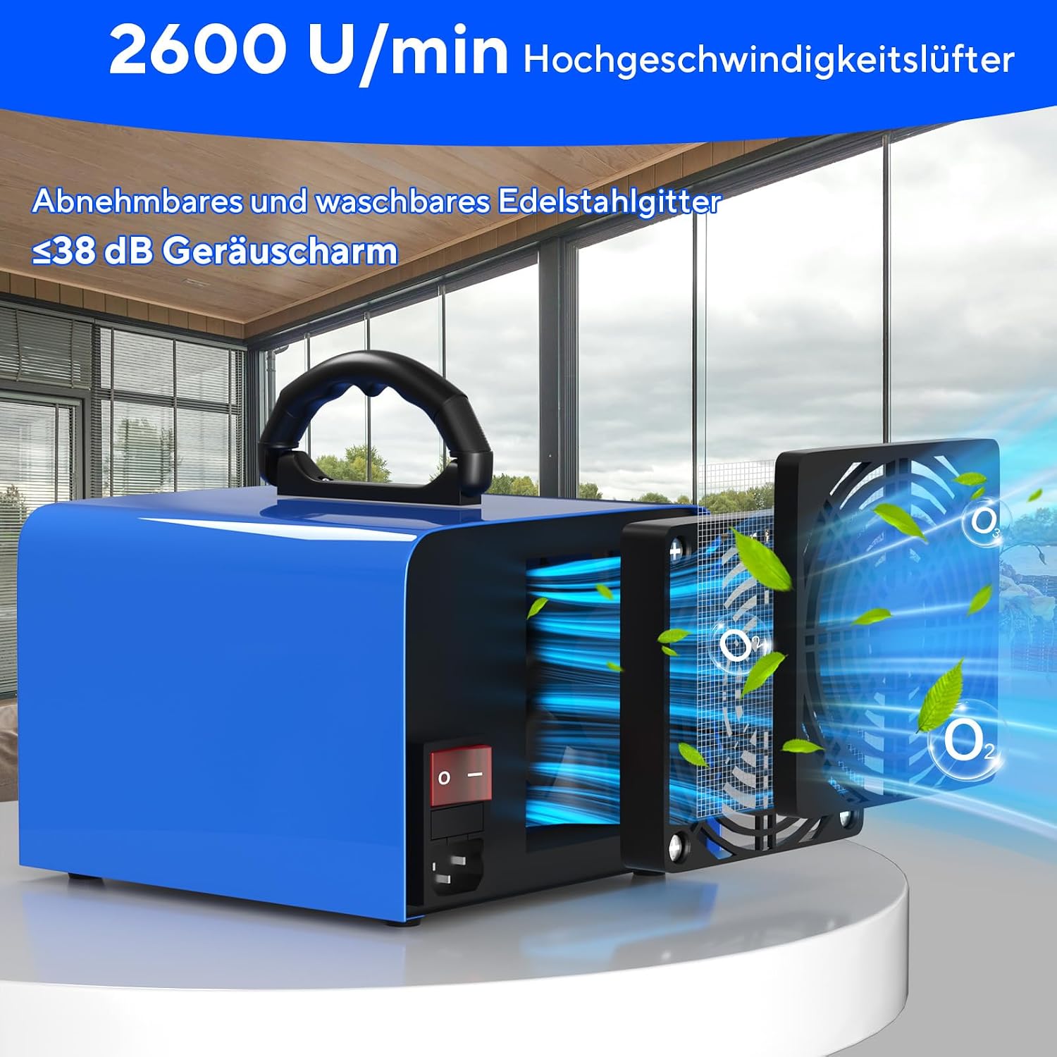Detalle de Ozongenerator 65.000 mg/h – Industrieller Ozonisator für Räume bis 300 m²