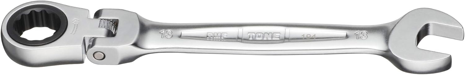 Detalle de トネ(TONE) RMF-13 首振ラチェットめがねレンチ 二面幅13mm・全長154mm