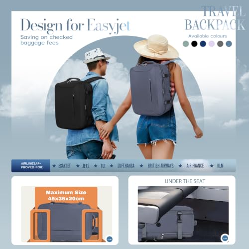 Detalle 2 de Xkdoai EasyJet Cabin Backpack, 45 x 36 x 20 cm, 32 L, 15.6-inch Laptop Compartment