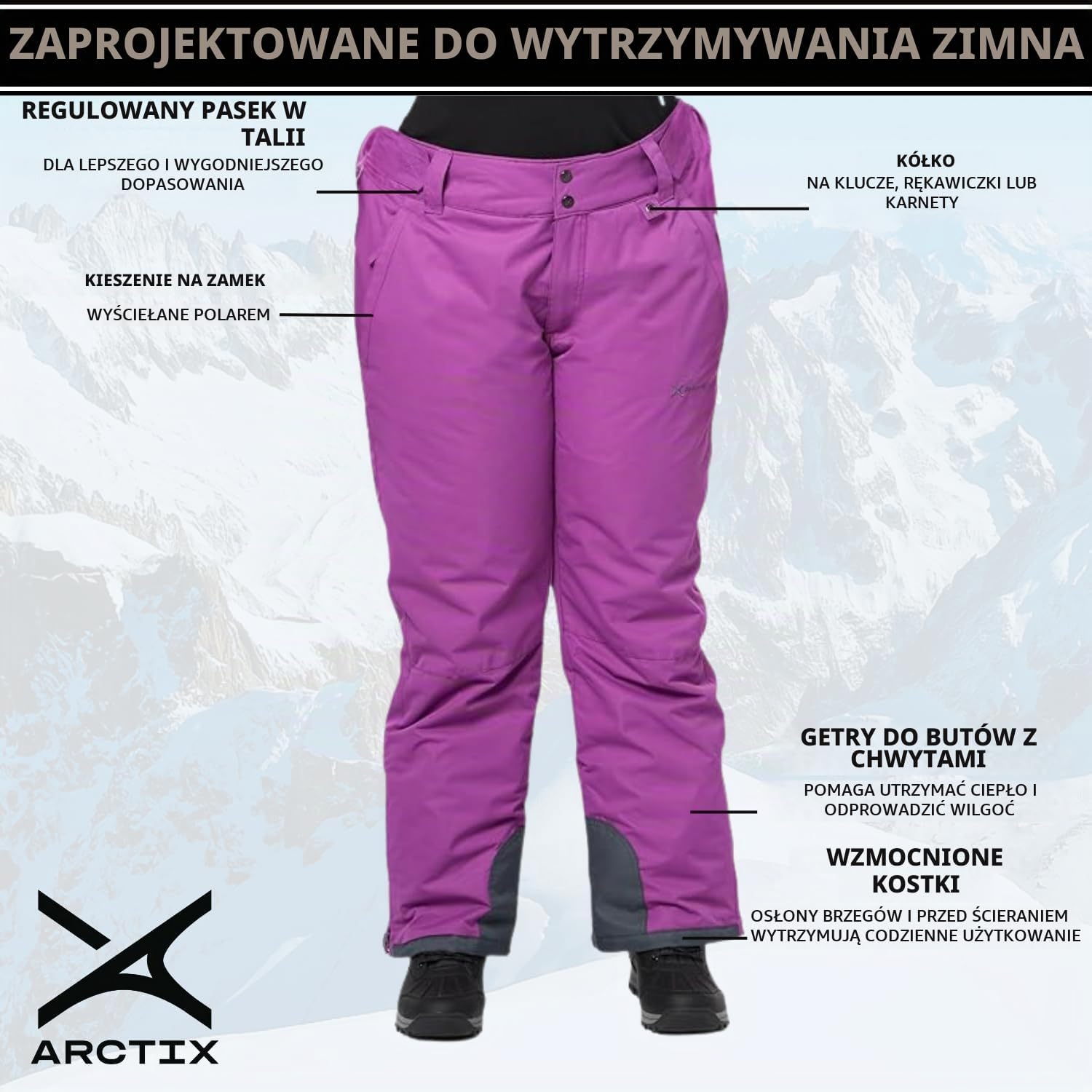 Thumbnail 4 de ARCTIX damskie spodnie śniegowe, ocieplenie 85 g i powłoka 3000 mm