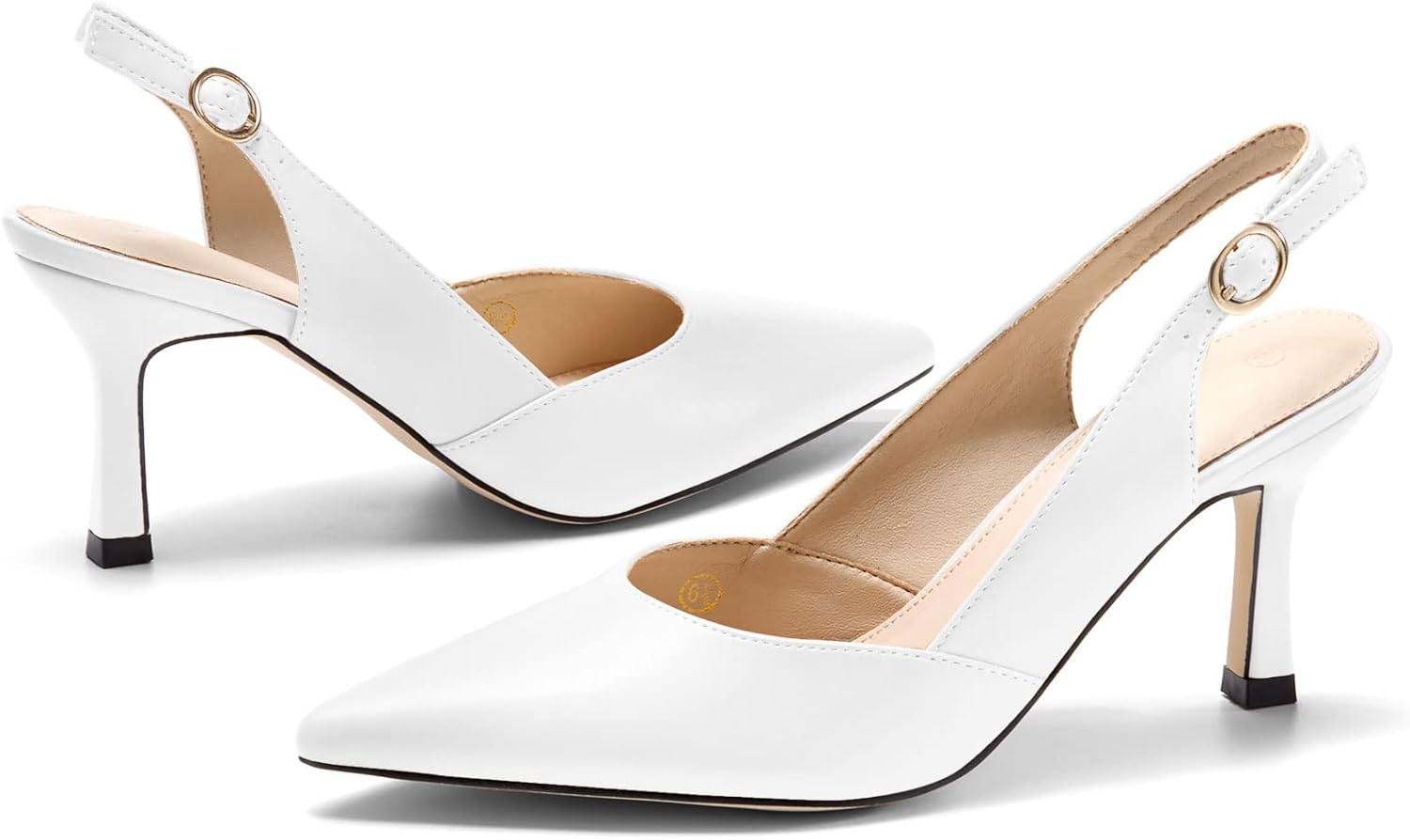 Thumbnail 1 de Rilista Women's Slingback Kitten Heels with Closed Pointed Toe