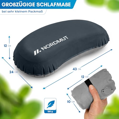 Thumbnail 3 de NORDMUT Aufblasbares Campingkissen SoftSleep+ Ultraleicht Schwarz – ergonomisch, kompakt, hygienisch