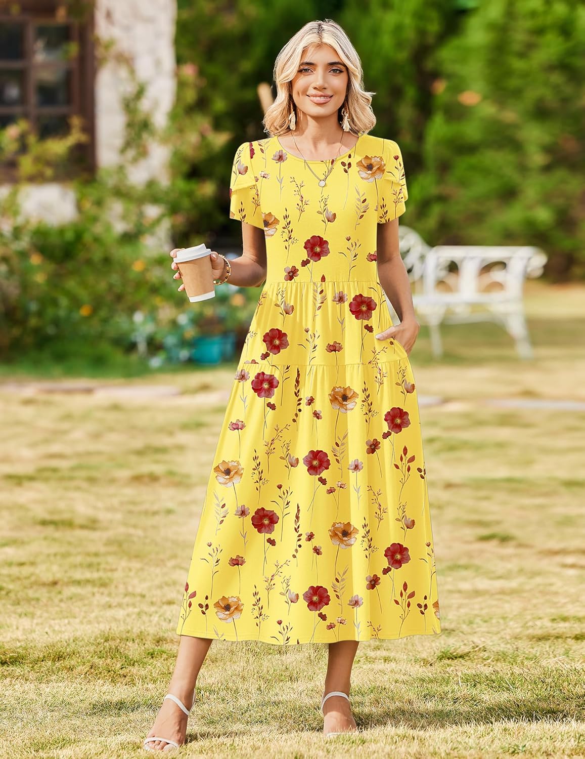 Thumbnail 3 de Zeagoo Summer Dresses for Women 2026 Maxi Bohemian Floral Dress