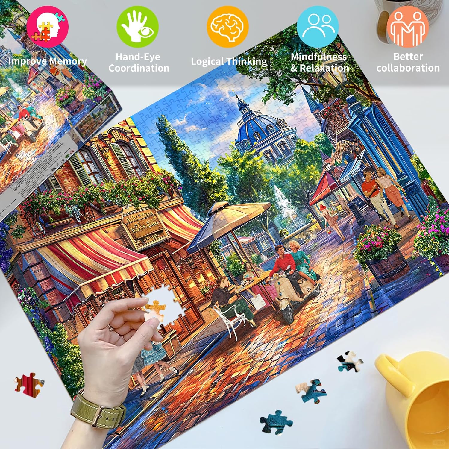 Thumbnail 1 de HUADADA Jigsaw Puzzles for Adults 1000 Piece