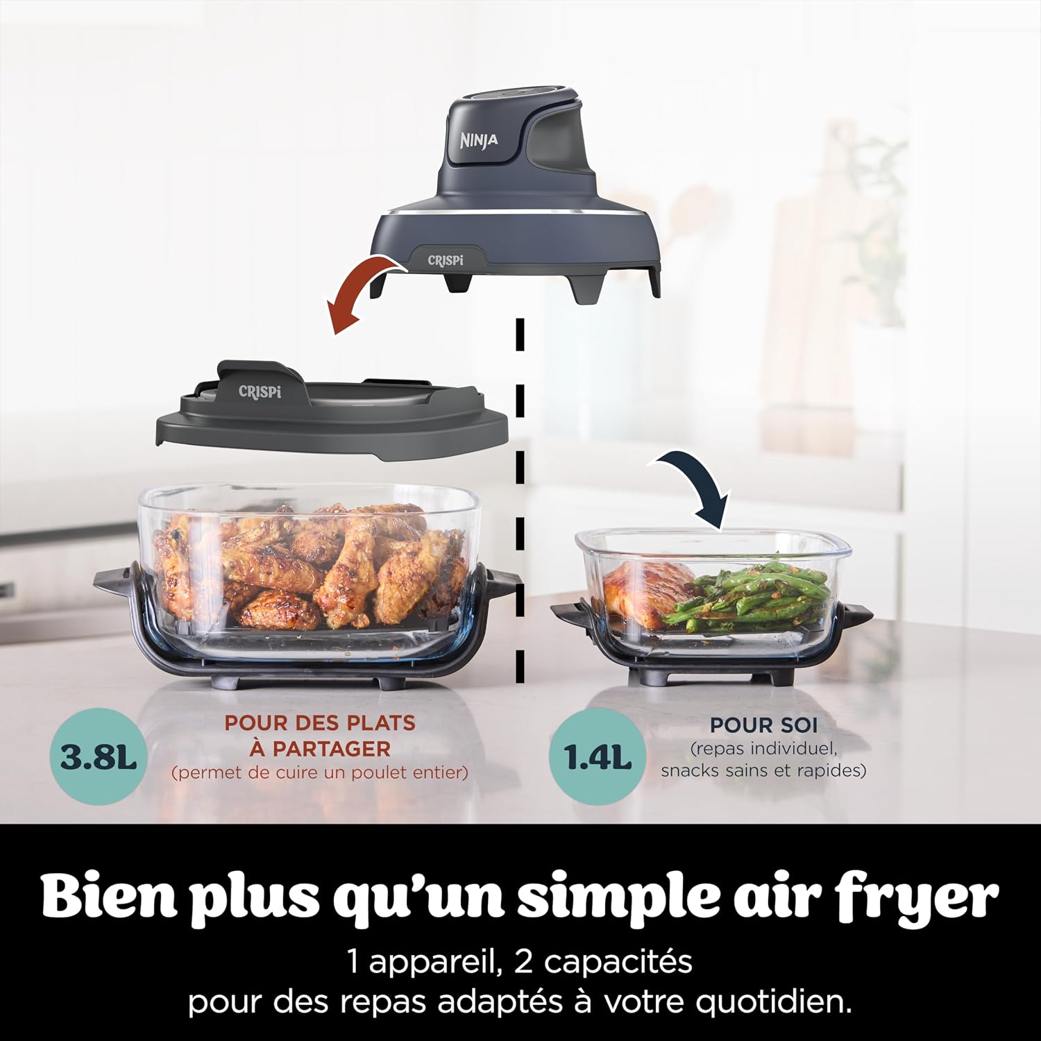 Detalle 2 de Ninja CRISPi FN101EUGY friteuse sans huile 3,8 L, 1 700 W 🍟