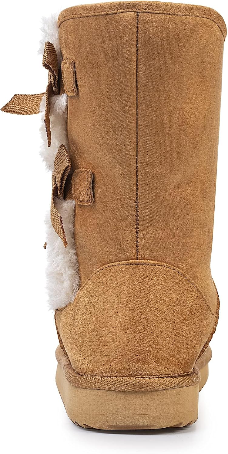 Detalle de KRABOR Women's Suede Snow Boots