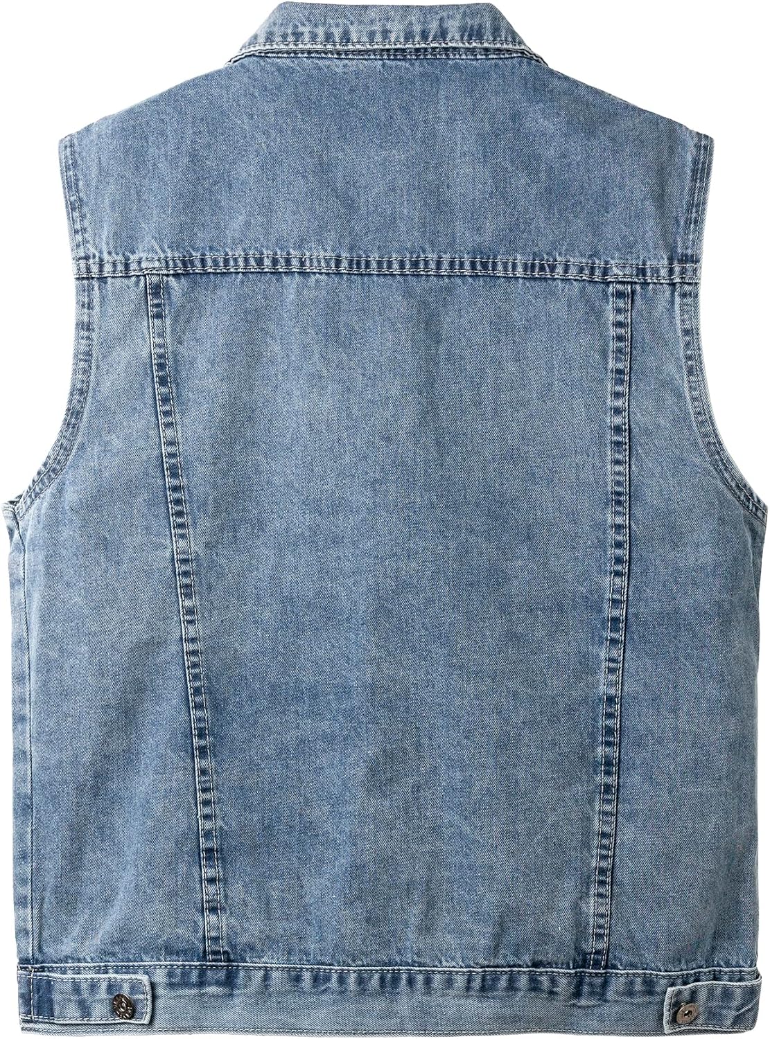 Detalle de Yukirtiq Mens Jeans Vest Cowboy Buttons Sleeveless Denim Gilet