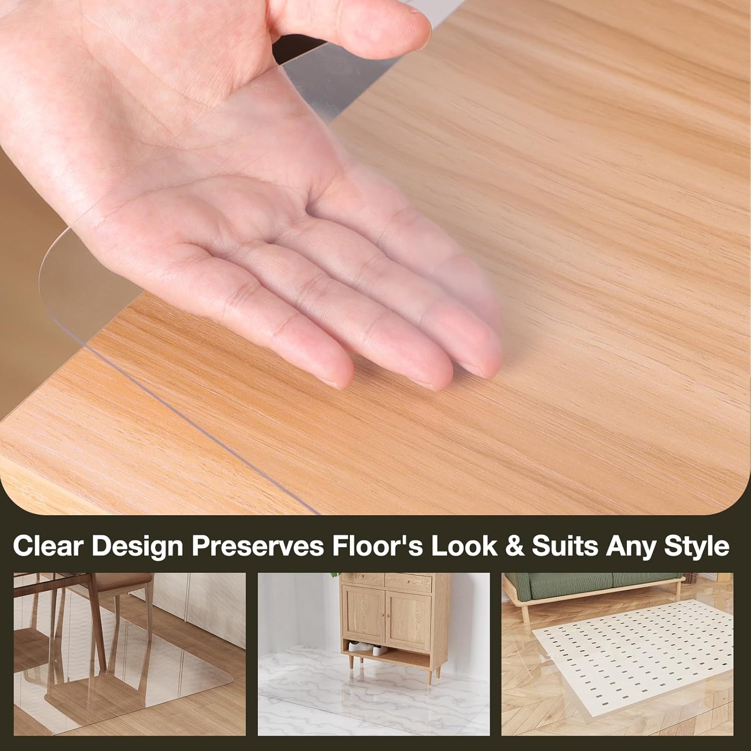 Thumbnail 5 de ZPAI Crystal Clear 3x5ft Floor Mat