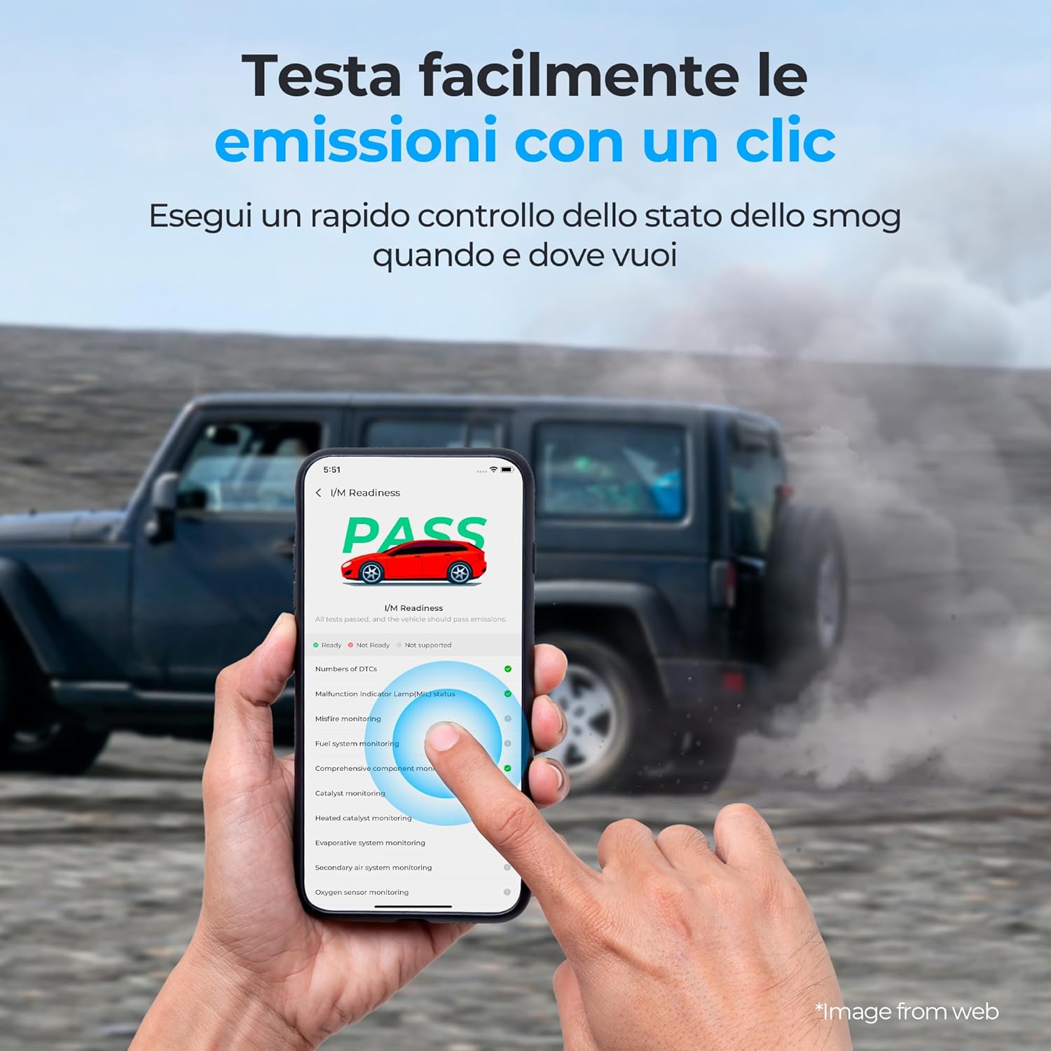 Thumbnail 4 de TOPDON Topscan OBD diagnosi auto Bluetooth wireless per iPhone e Android (OBDII, lettura e cancellazione codici)