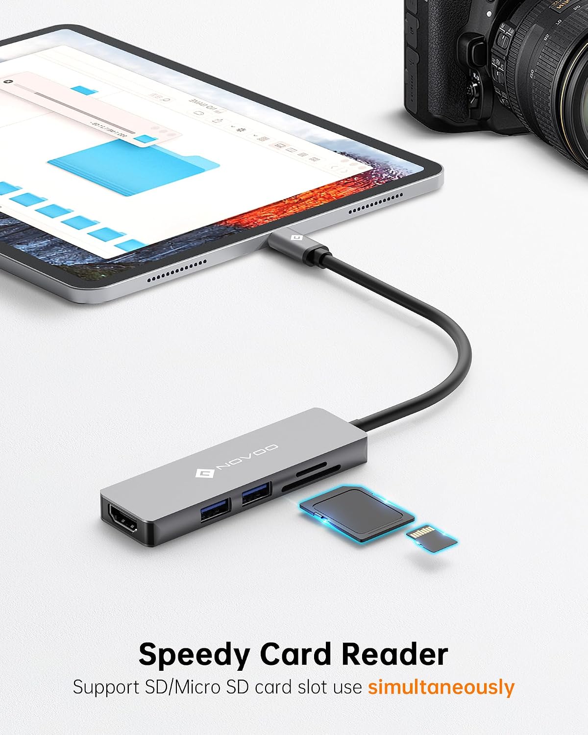 Thumbnail 4 de NOVOO Hub USB C 5 en 1 con HDMI 4K