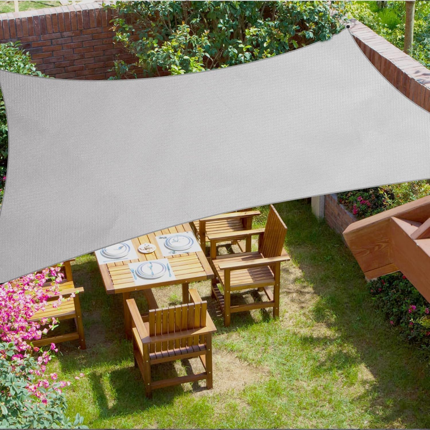 Detalle de CIXMUS Tenda a Vela Ombreggiante 4x5m: impermeabile, anti-UV e resistente