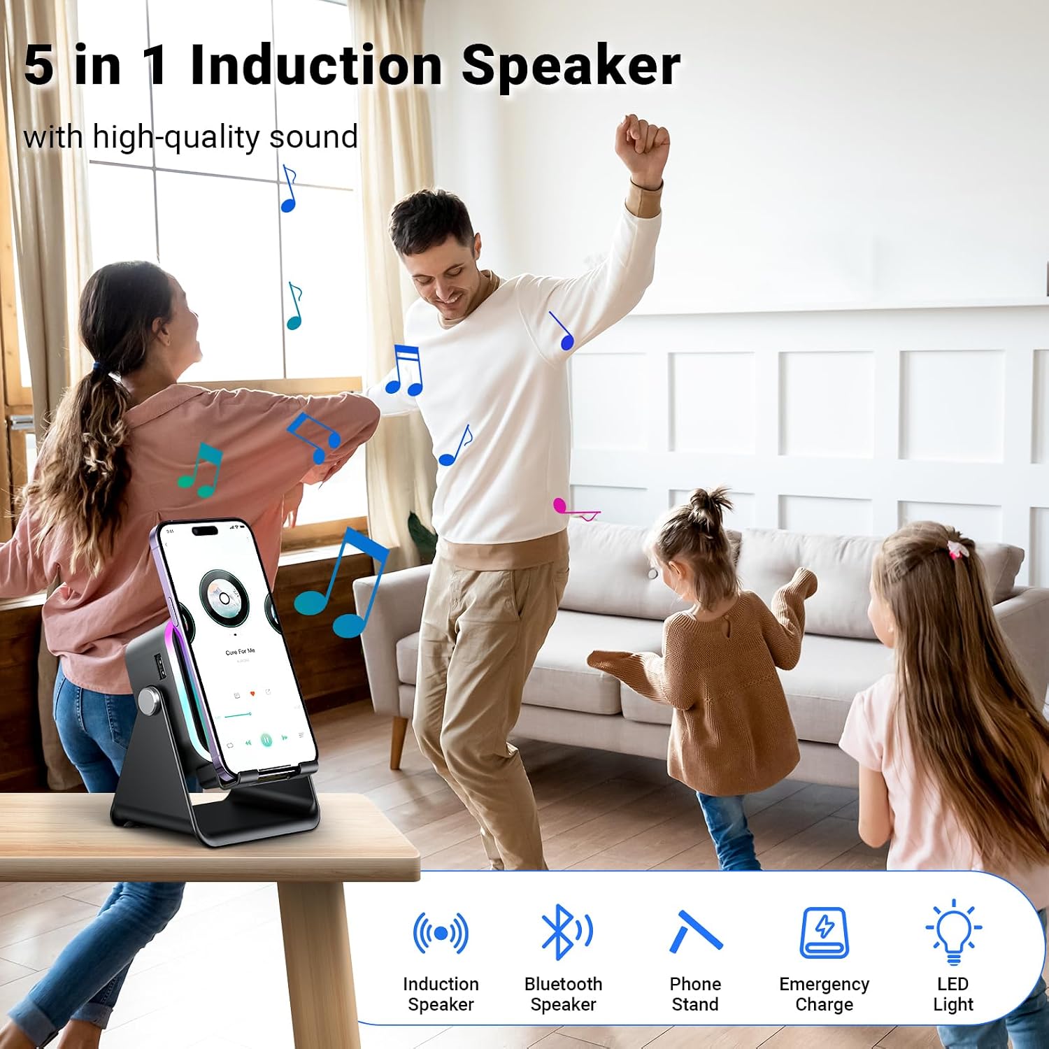 Thumbnail 1 de Induction Speaker 5-in-1 Wireless Stand