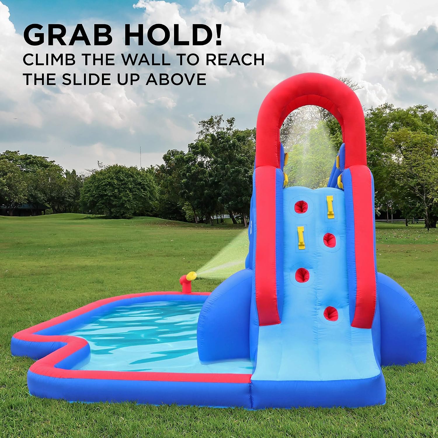 Thumbnail 3 de Sunny & Fun Deluxe Inflatable Water Park & Splash Pool with Tunnel