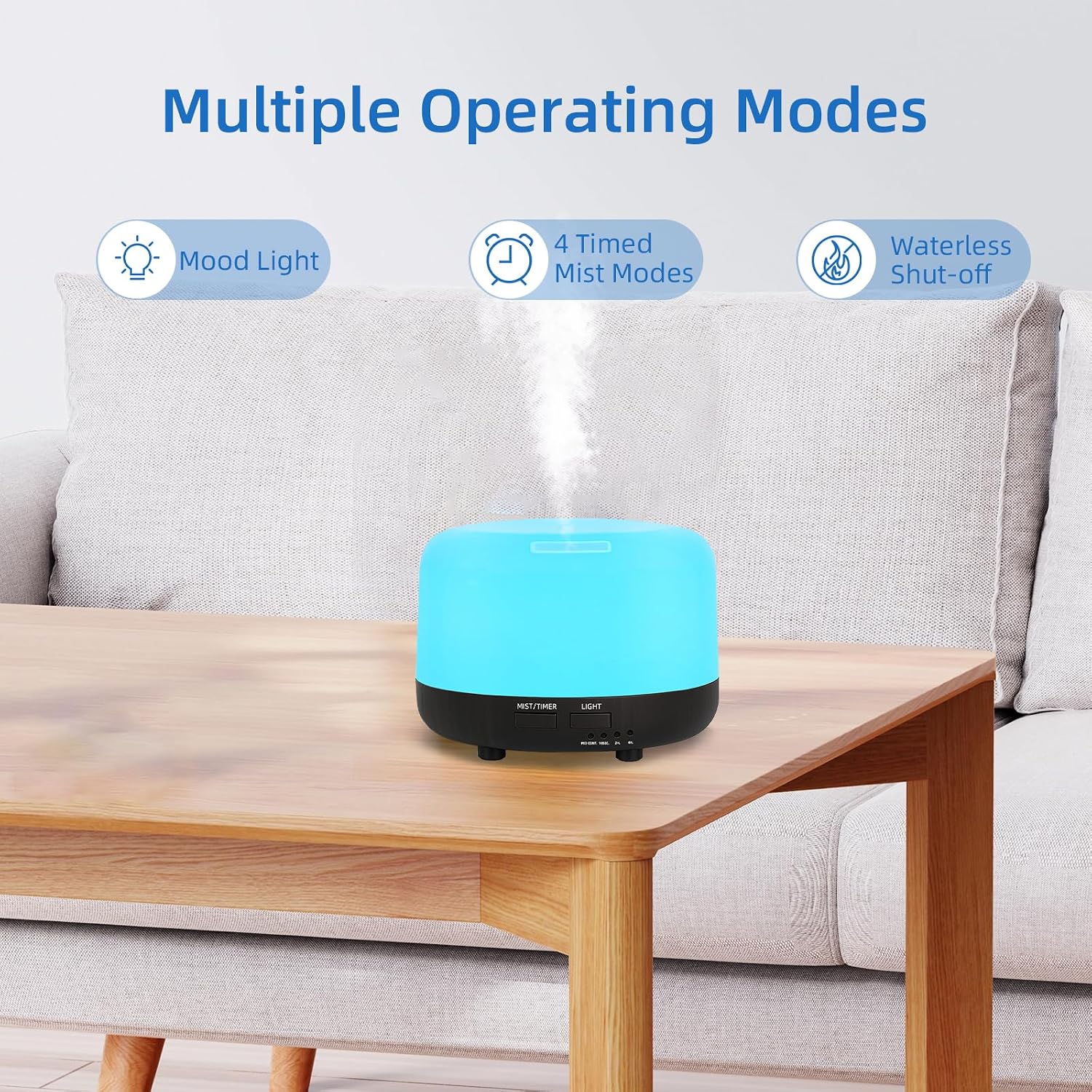 Thumbnail 5 de DIFFOFE 300ML Aromatherapy Diffuser: Quiet, Remote-Controlled Humidifier for Home and Office