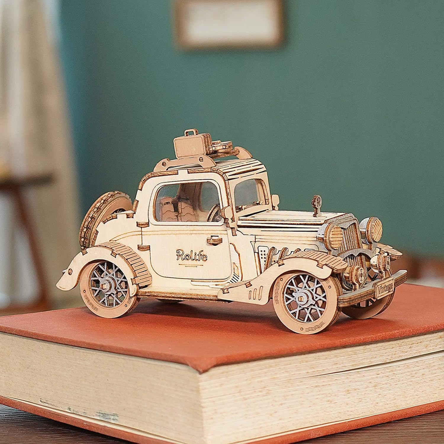 Thumbnail 2 de Rolife Vintage Auto 3D-Holzpuzzle Modellbausatz