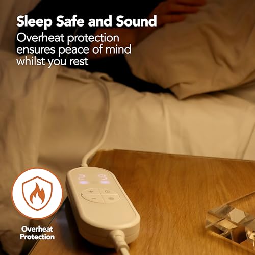 Thumbnail 4 de Igenix Electric Heated Blanket, Fitted Mattress Underblanket – 9 Heat Settings, 9-Hour Timer (Double, White)