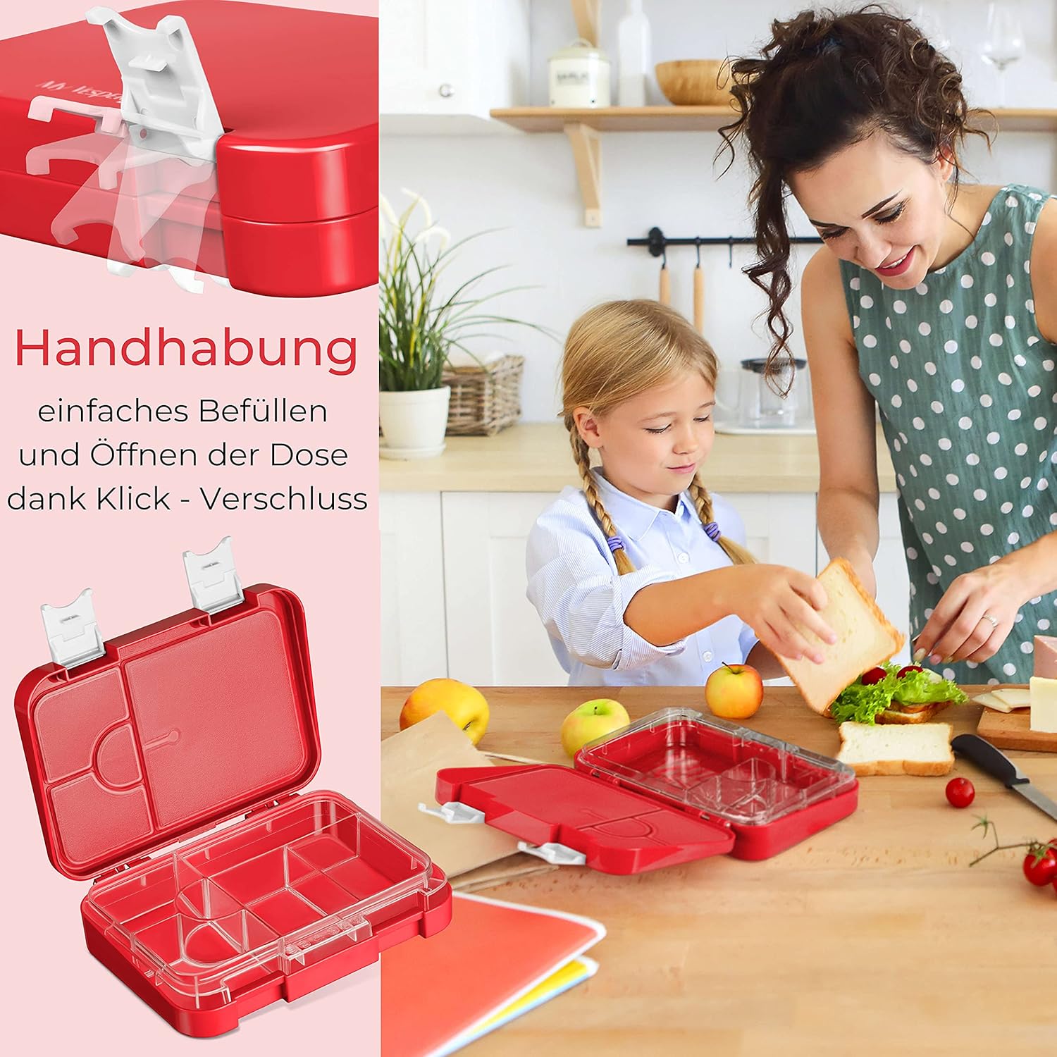 Thumbnail 2 de My Vesperbox® Brotdose für Kinder mit Fächern [LEN] – Bento Box, 4 oder 6 Fächer, LFGB-zertifiziert