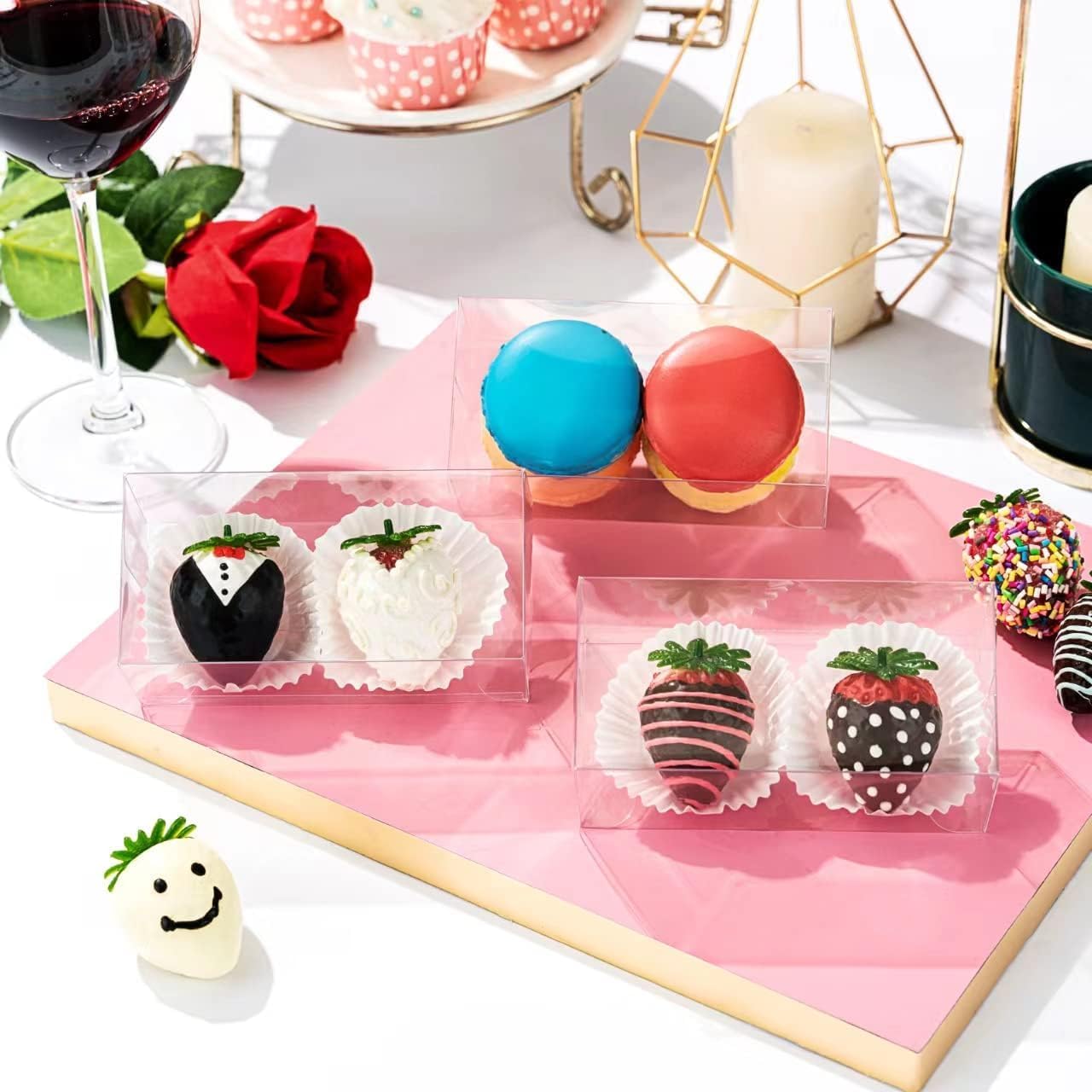 Thumbnail 4 de JCXGRVC 100 Pcs Clear Small Bakery Boxes 2.5"