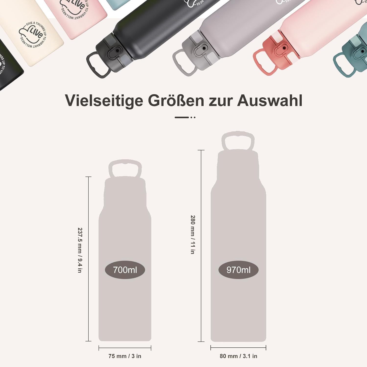 Detalle de UZSPACE Trinkflasche 1l Isoliert