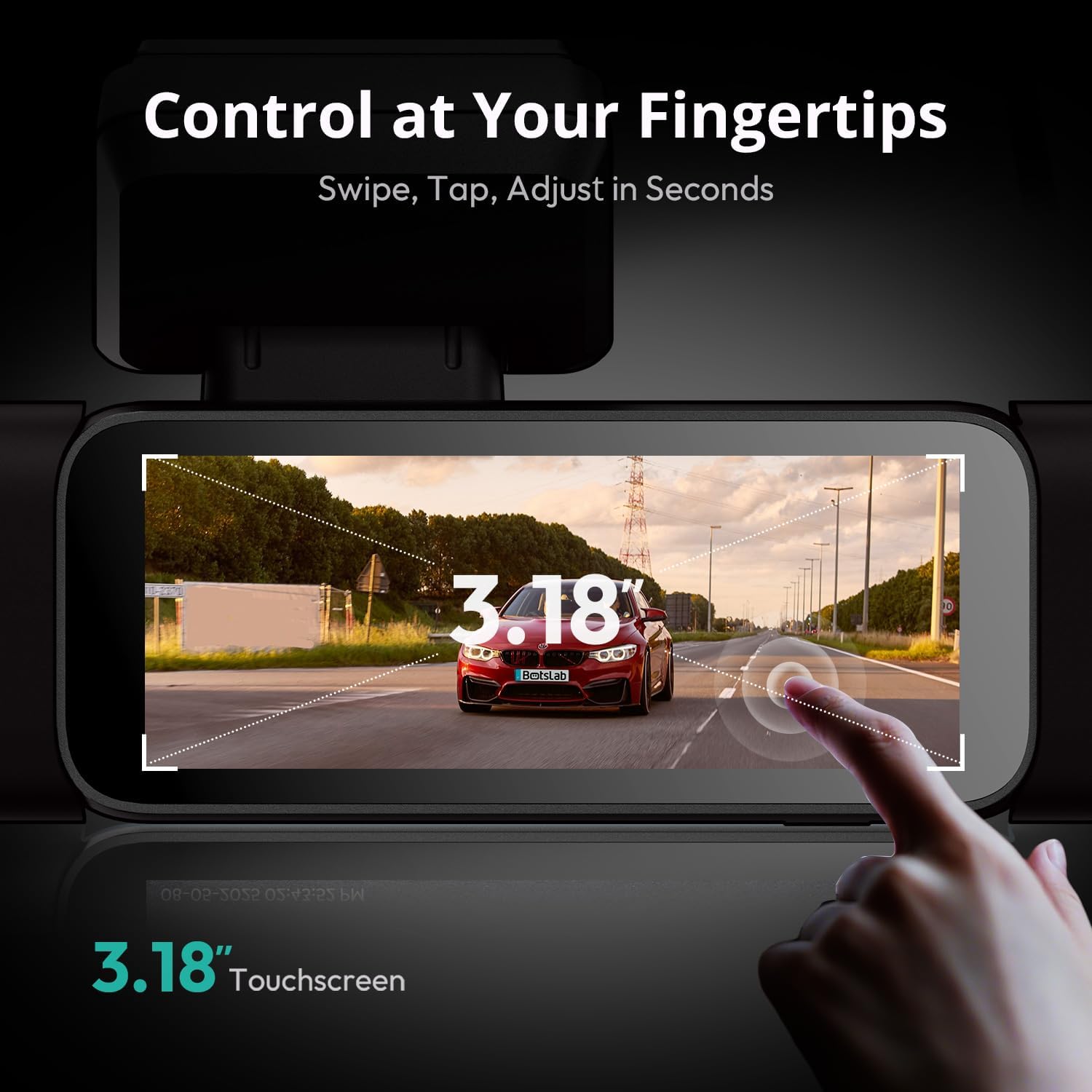 Thumbnail 6 de BOTSLAB 3K 4-Channel Dash Cam with 560° coverage, WiFi, GPS, and voice control