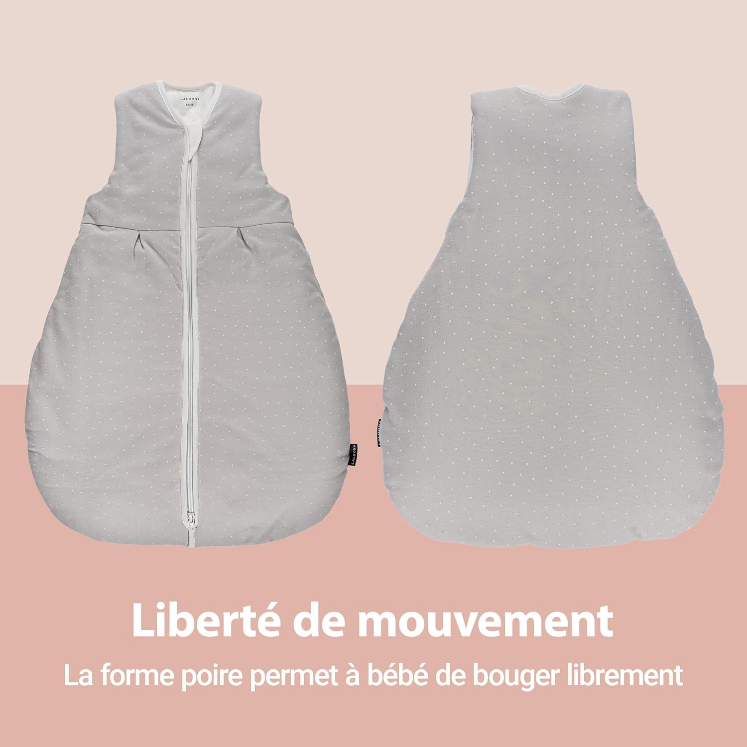 Thumbnail 4 de LaLoona Gigoteuse Bébé 4 Saisons Tog 3.0 en Coton Sans Manches, Beige Pois – Certifiée Oeko-Tex & EN 16781