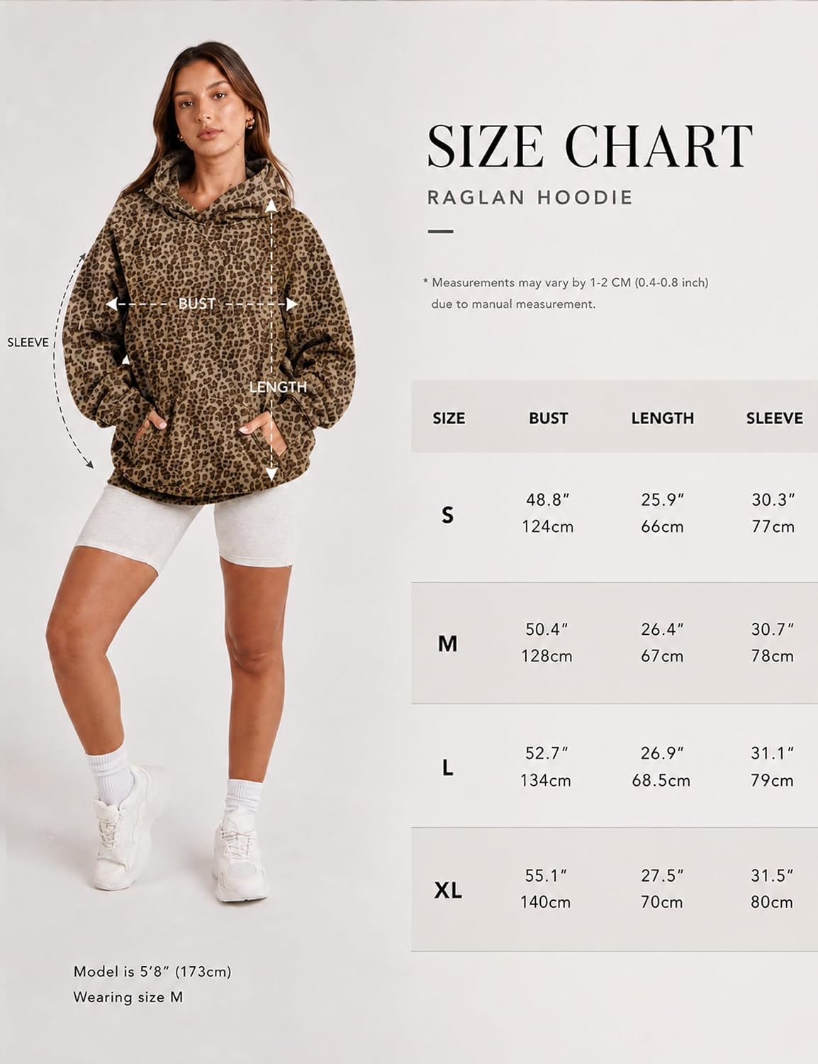 Detalle 2 de Lauweion Fleece Leopard Oversized Hoodie