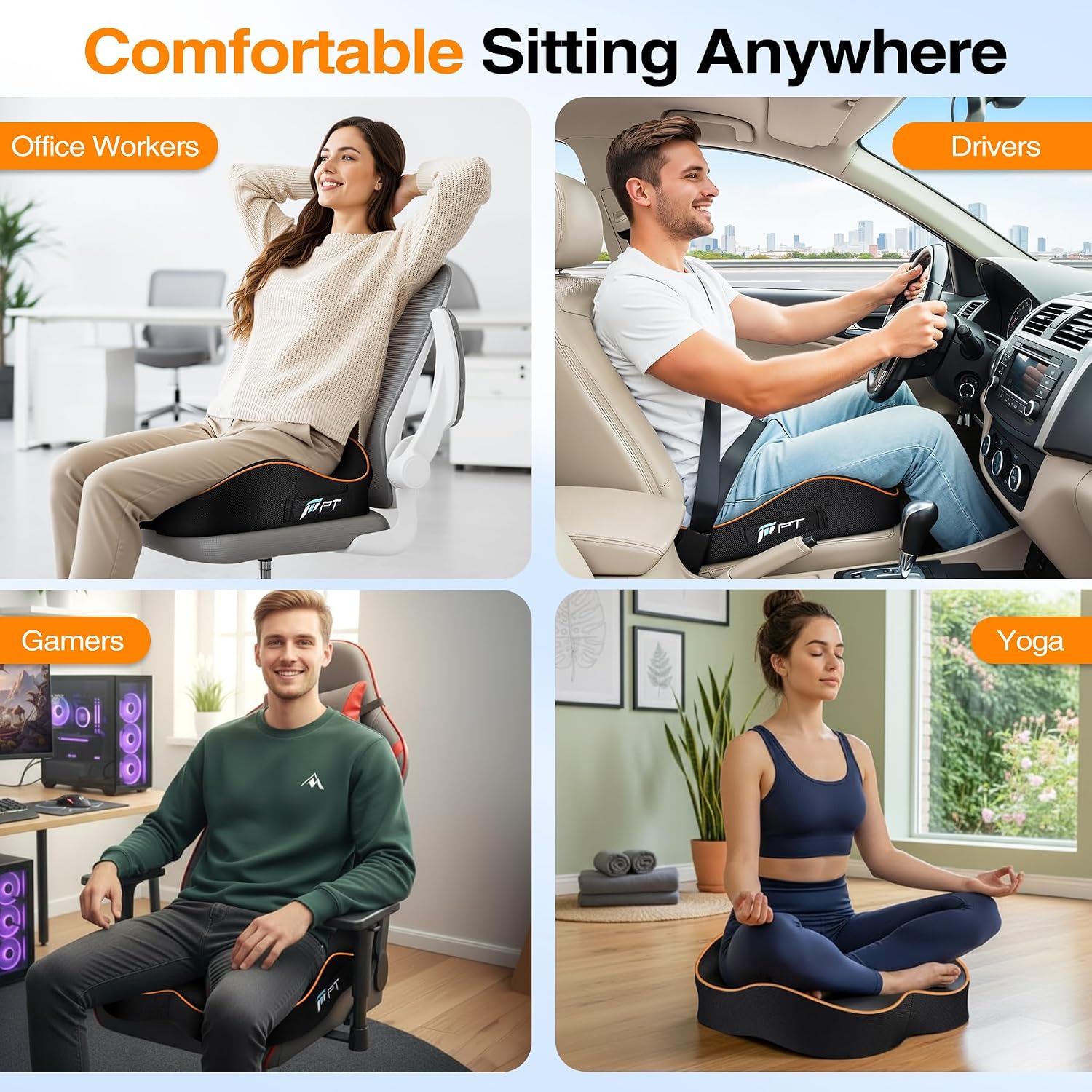 Thumbnail 5 de POOTACK Memory Foam Seat Cushion