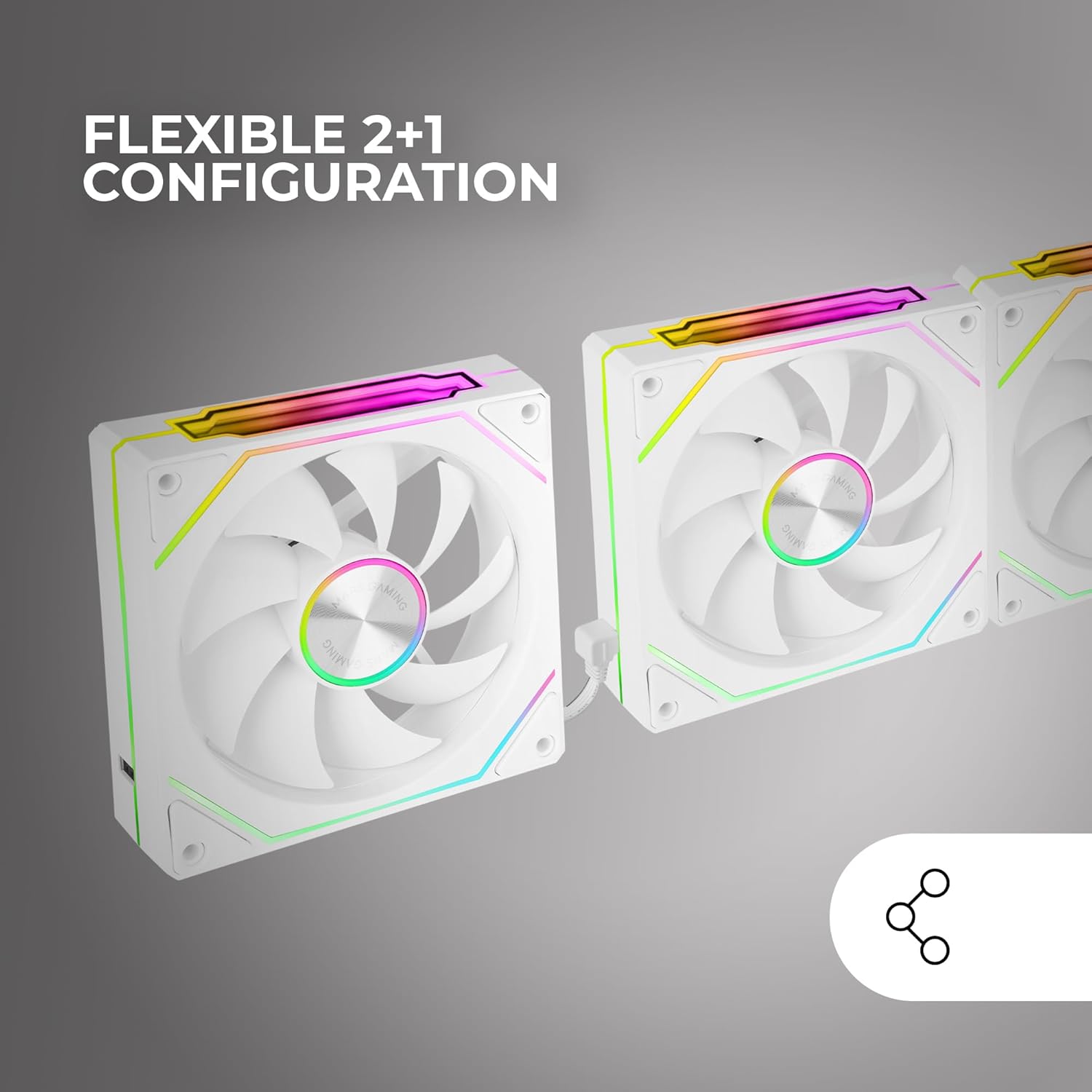Thumbnail 4 de Kit Mars Gaming MF-LINKFINITY 3x ventilateurs PWM 🌟