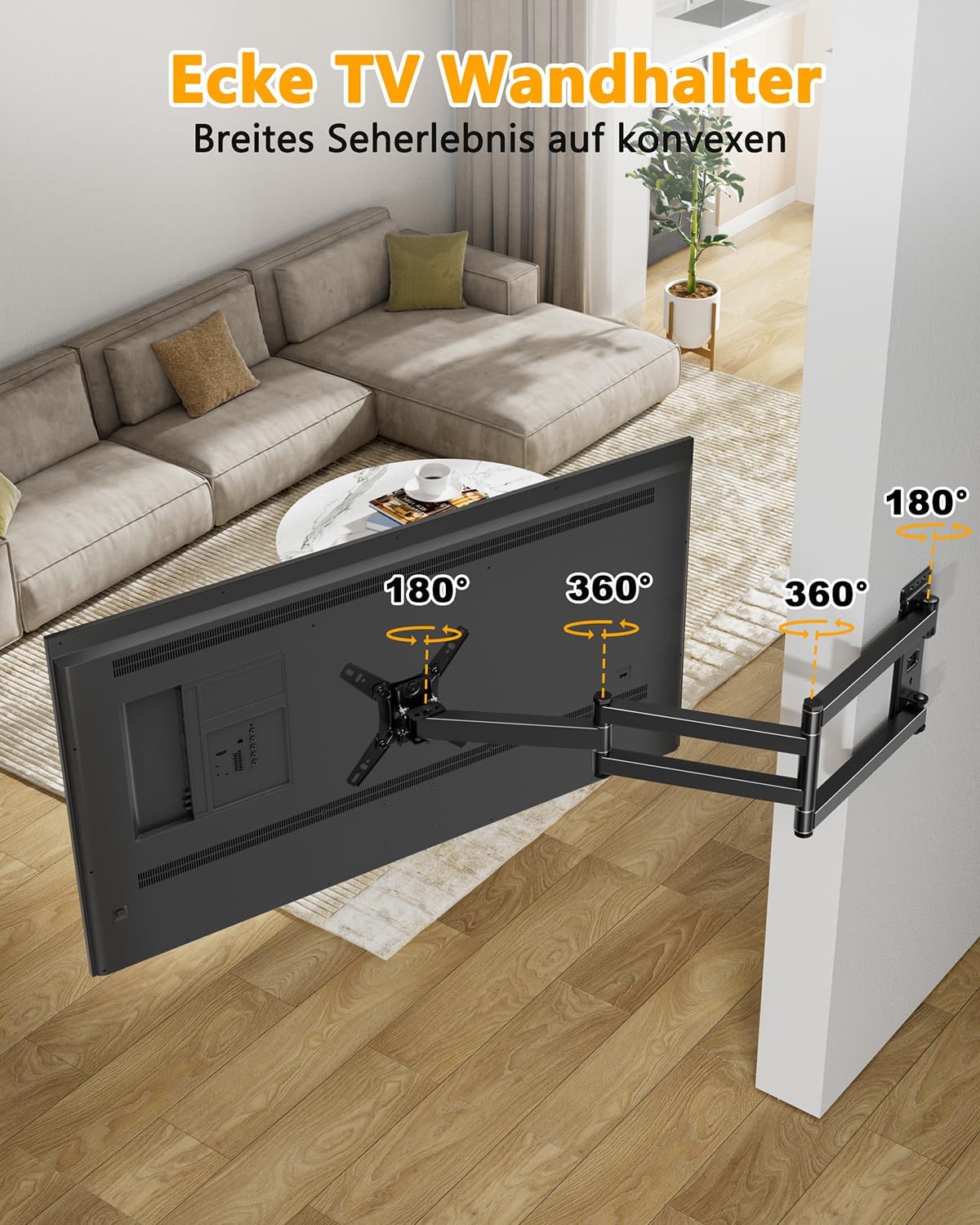 Detalle 2 de WHYFONE 1036mm Wandhalterung 180° Drehung