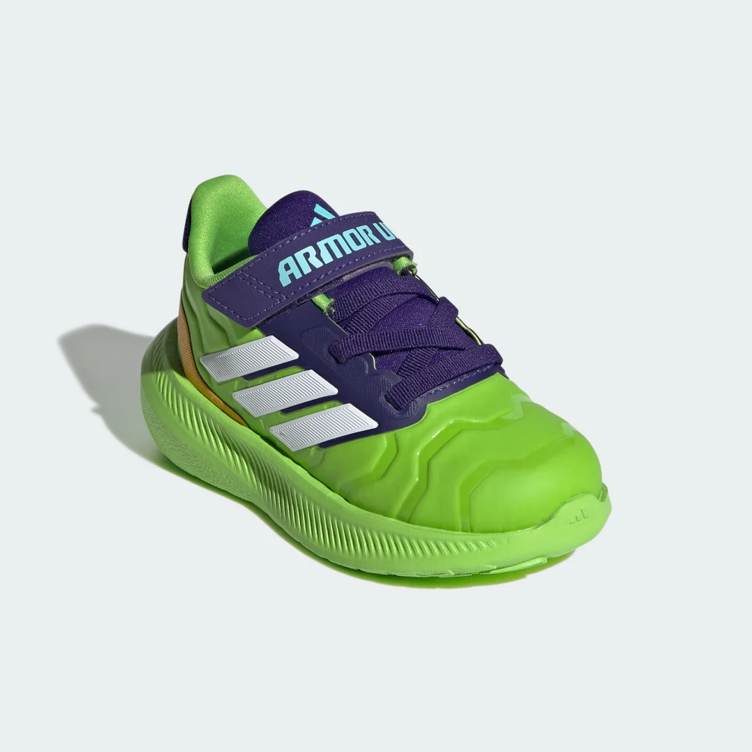 Detalle de Zapatilla adidas Marvel Iron Hulk Runfalcon 5 (Bebés) – verde, para primeros pasos