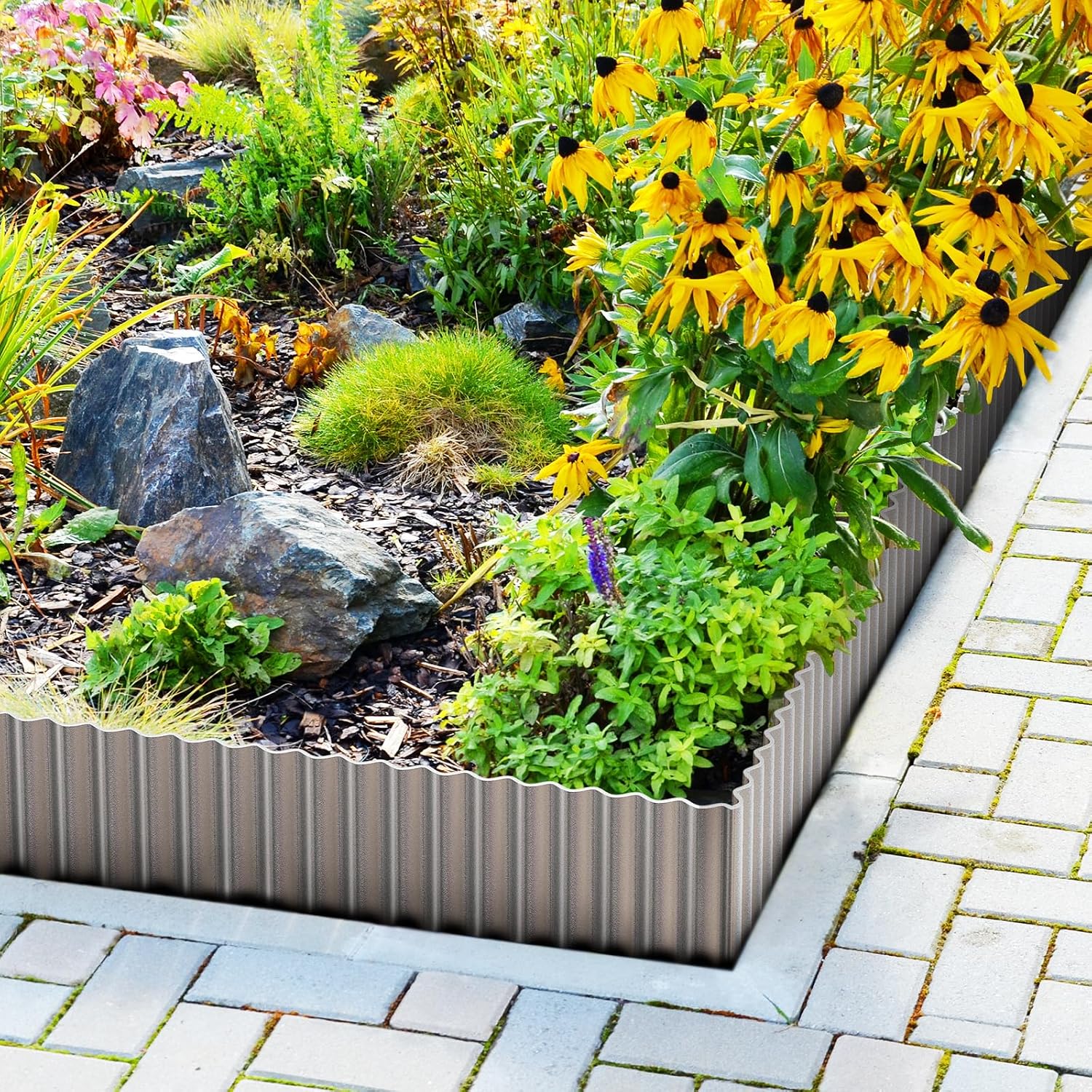 Thumbnail 4 de LAVEVE Metal Garden Edging, 4 in. x 10 ft