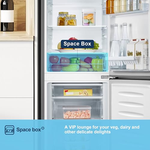 Thumbnail 6 de Fridgemaster MC50165EB 50cm Freestanding Fridge Freezer (175 L) with Crisper Box, Reversible Door, LED Light, Black