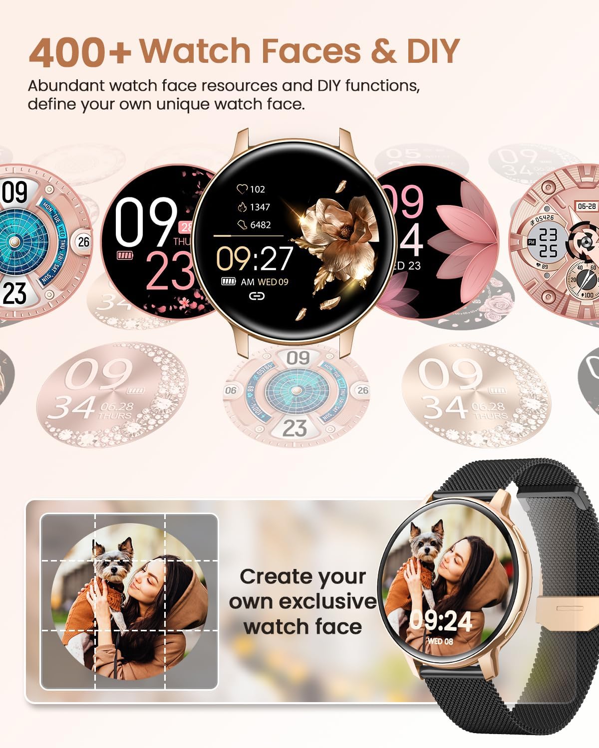 Detalle 2 de AIMIUVEI Reloj Inteligente Mujer 1,39"