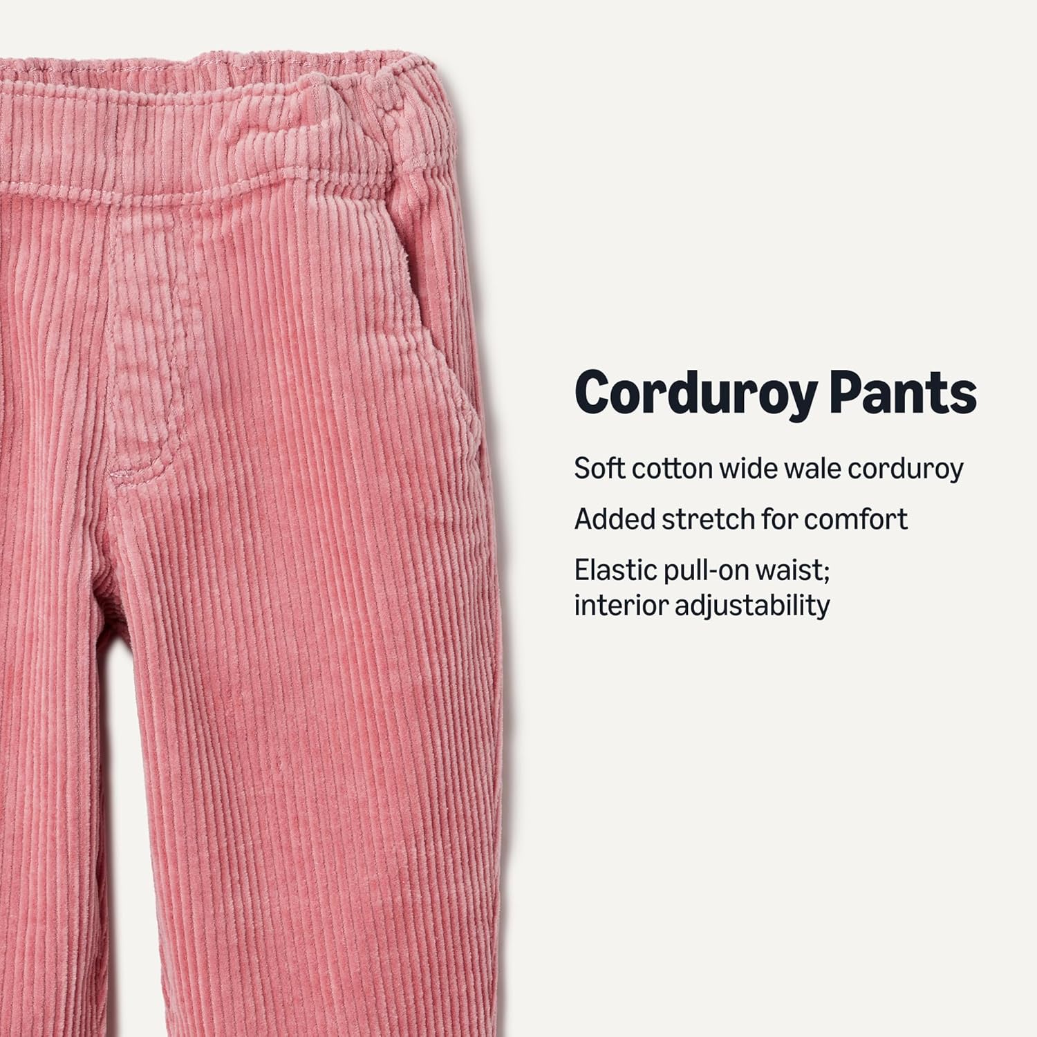 Detalle de Amazon Essentials x Sofia Grainge Toddler & Baby Boys' Pull-On Stretch Corduroy Pants