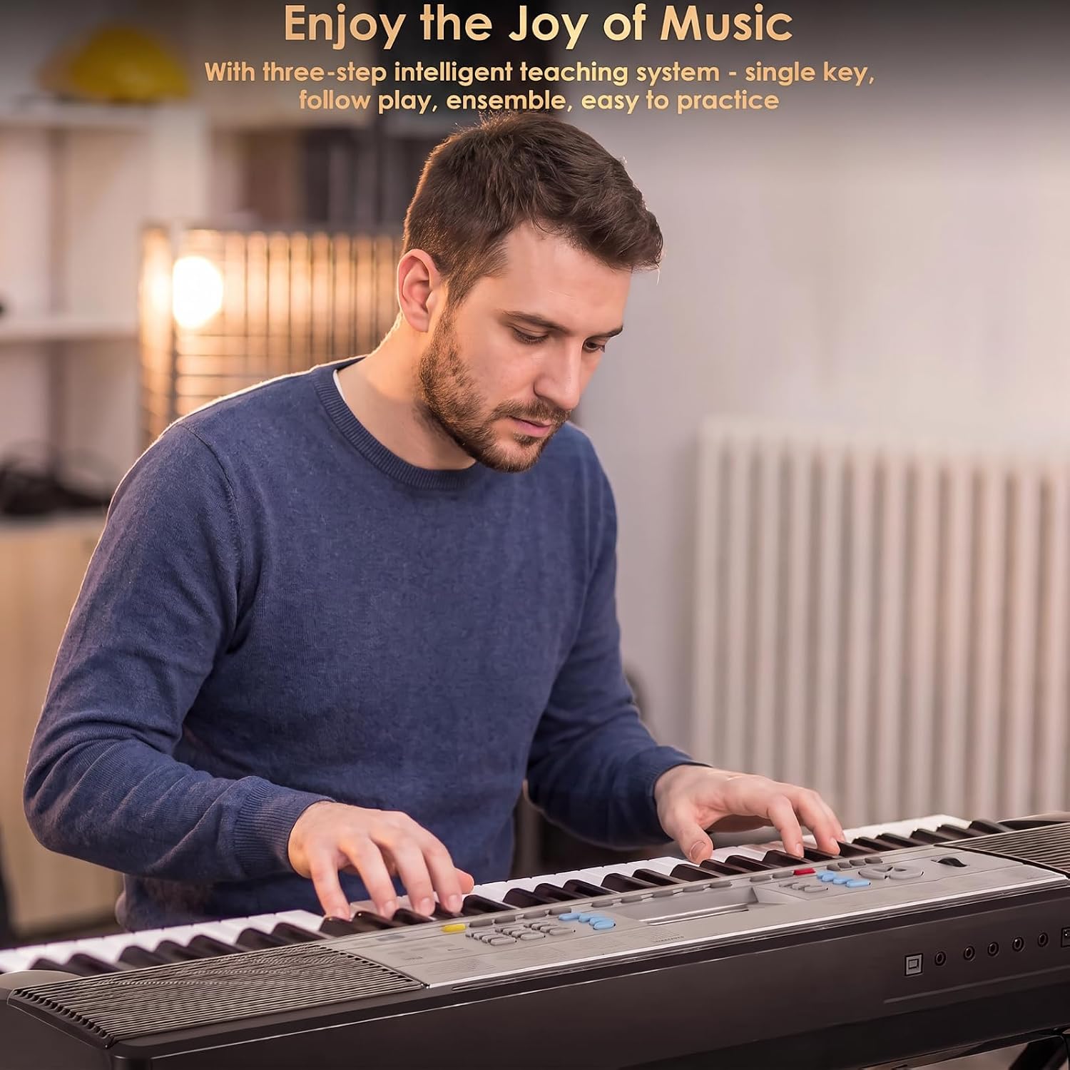Thumbnail 6 de MAMIZO 789091916581 61-Key Digital Keyboard with Stand, Stool & Teaching Modes
