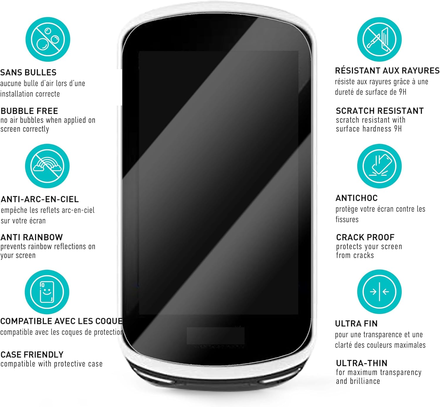 Thumbnail 4 de Smartect Verre Trempé 9H (3 pièces) pour Garmin Edge 1030 / 1030 Plus, anti-rayures et ultra transparent