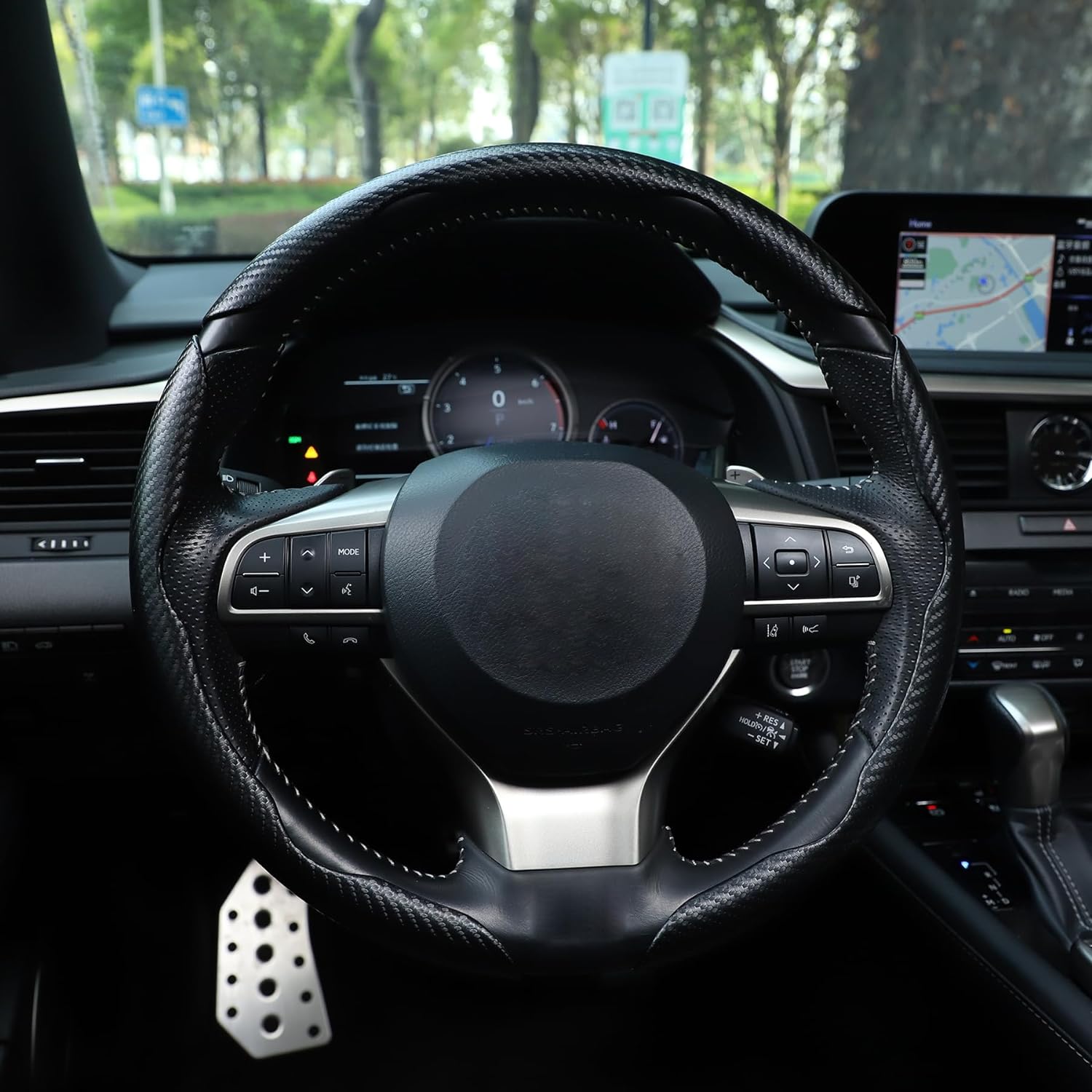 Thumbnail 5 de Amiss 3pc Carbon Fiber Steering Wheel Cover