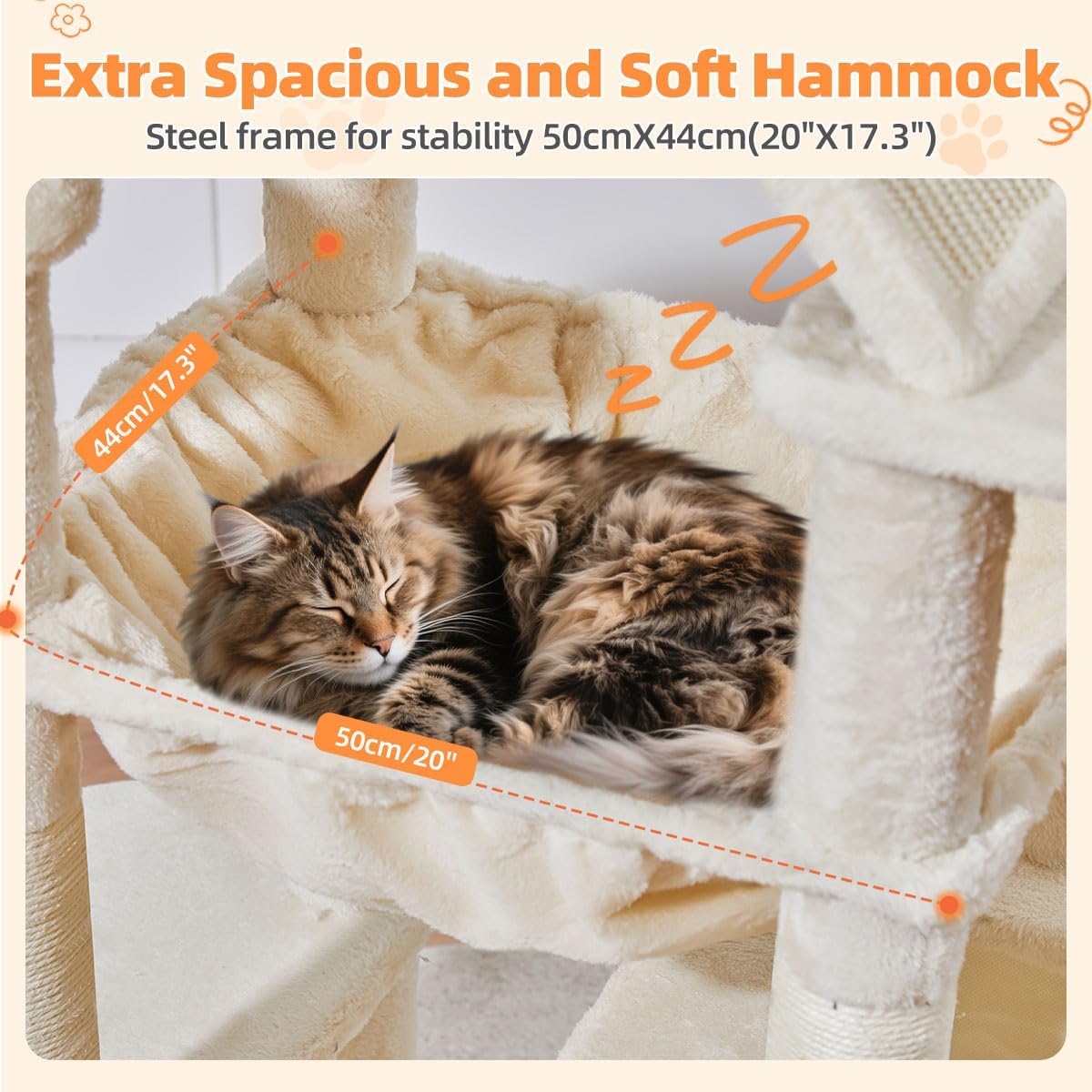Thumbnail 4 de Taoqimiao Cat Tree, 180cm Cat Tower for Indoor Cats – MS026LM Beige