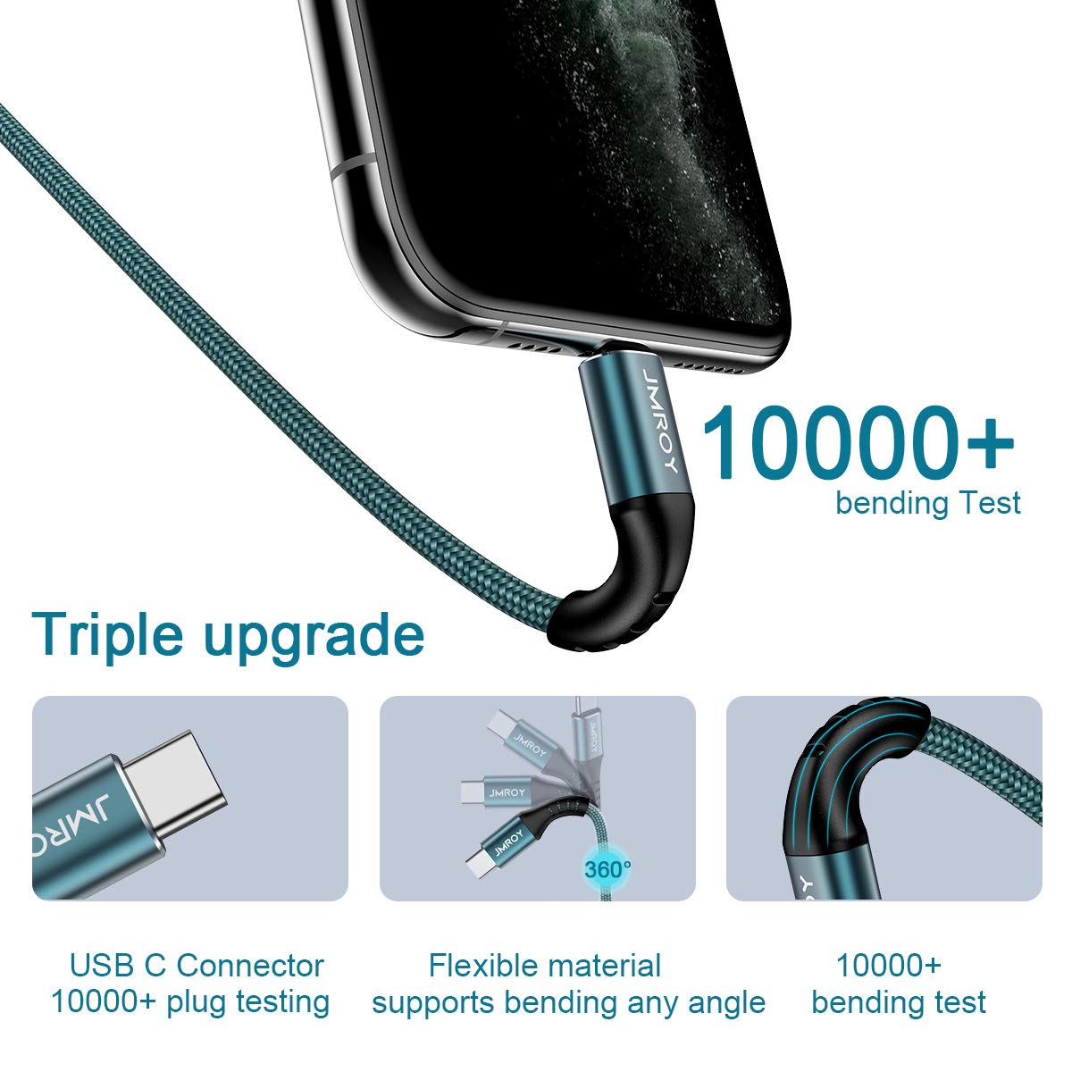 Detalle 1 de Extra long USB C Cable 3m for PS5 Controller