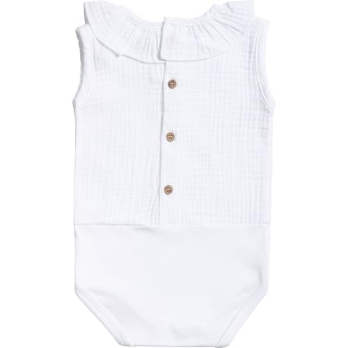 Detalle 2 de BABIDU Body bebé sin mangas algodón 100% 👶