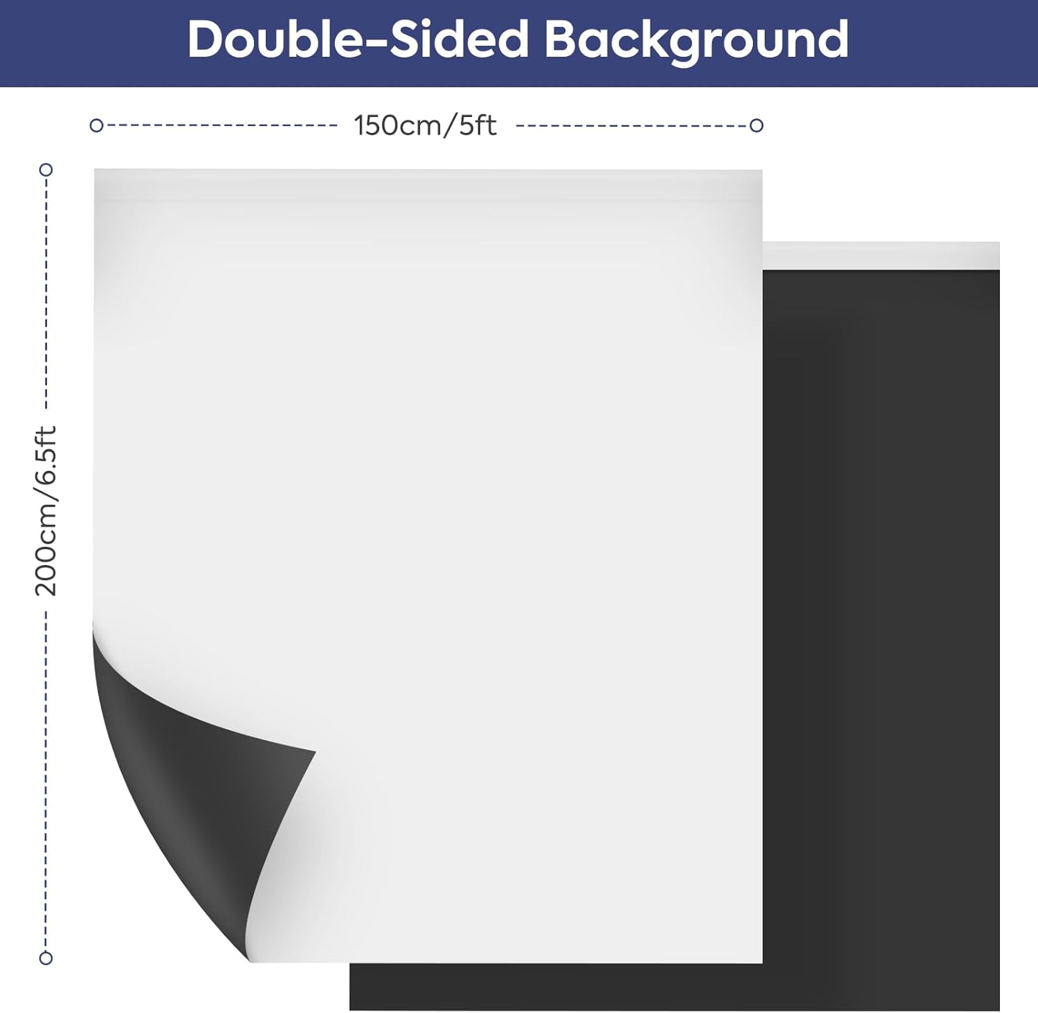 Detalle 2 de SEDGEWIN Black White Photography Backdrop 5x6.5ft