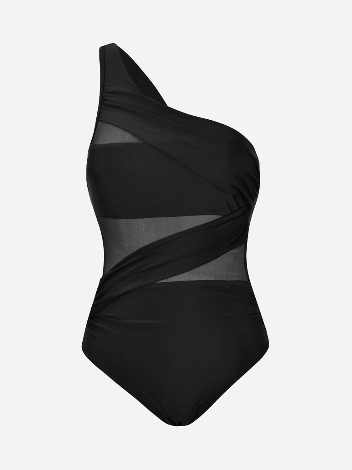 Thumbnail 6 de CUPSHE Women's One Piece Swimsuit with Tummy Control, Ruched Mesh and Asymmetric One-Shoulder Design