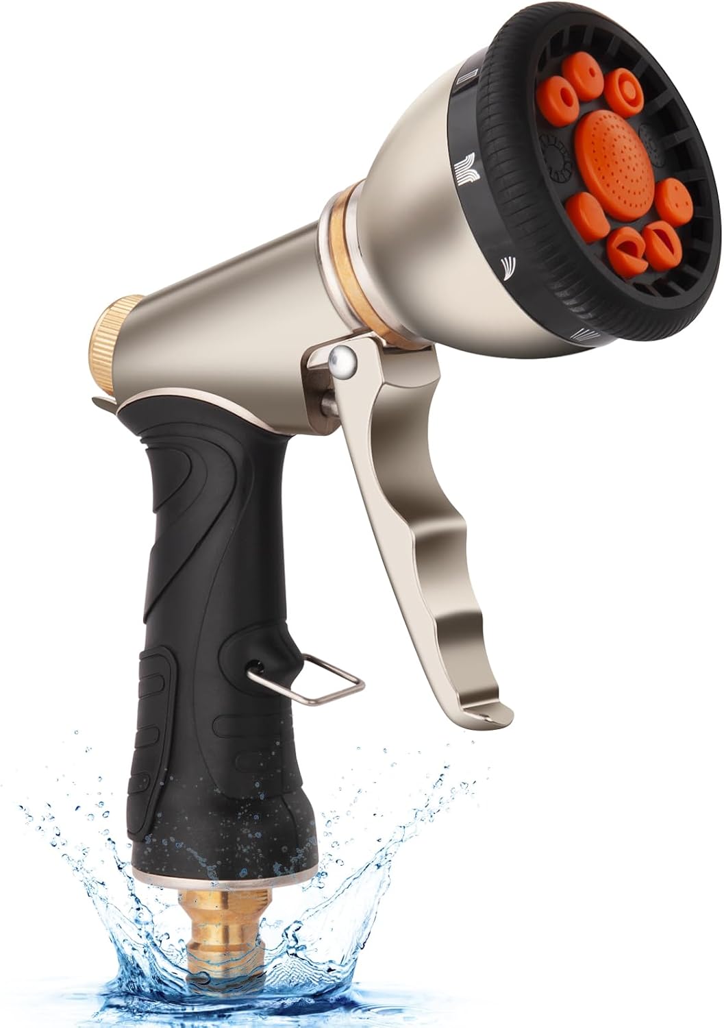 Detalle de OFFCUP Zinc-Plated – pistolet do węża ogrodowego, 9 trybów natrysku